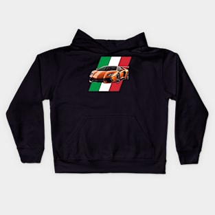 Lamborghini Aventador with Italy flag Kids Hoodie